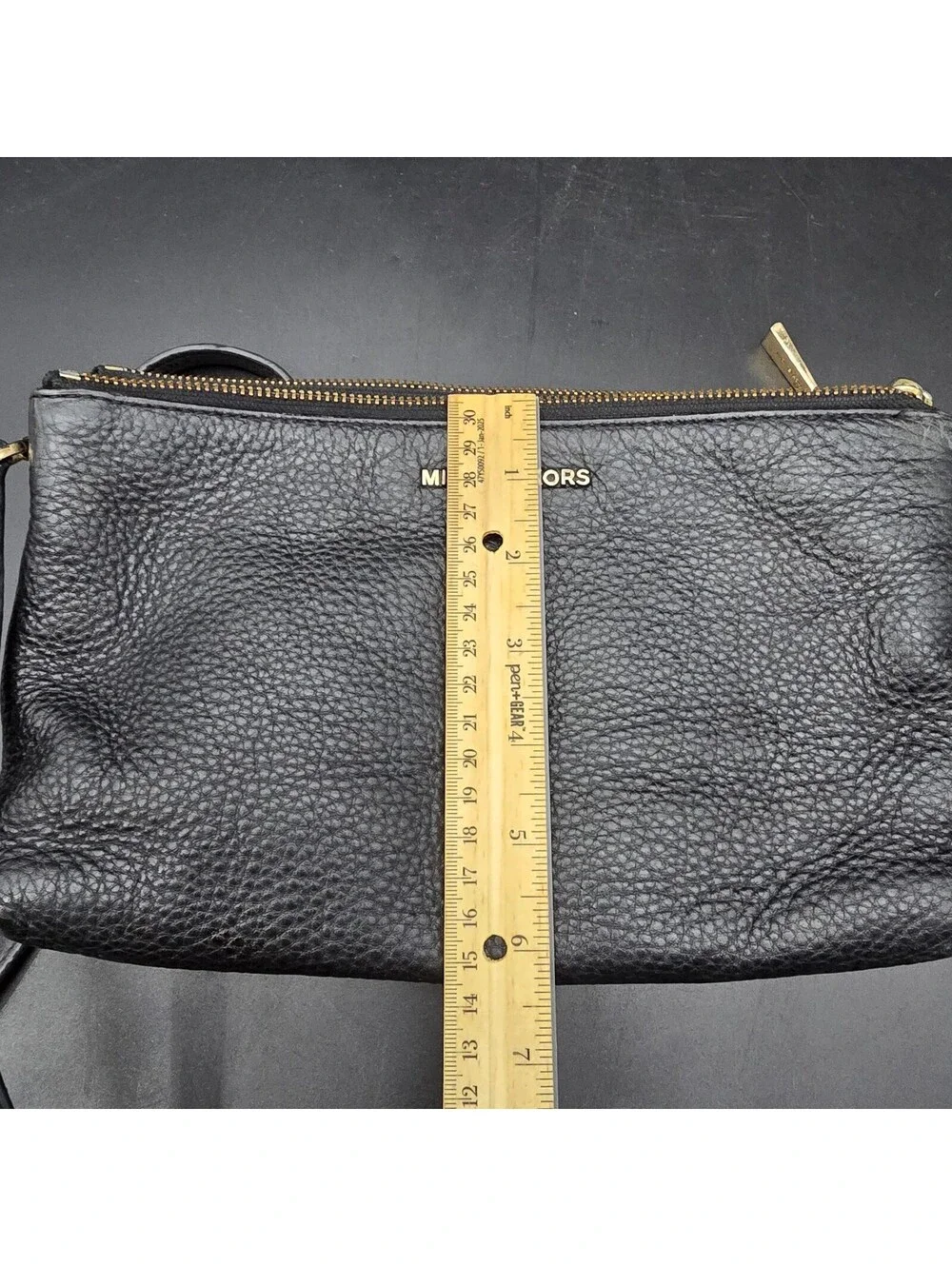 Michael Kors Trisha Medium Pebbled Leather Triple Compartment Crossbody Bag